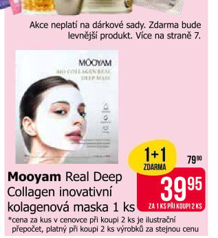 Pleťová maska textilní Mooyam