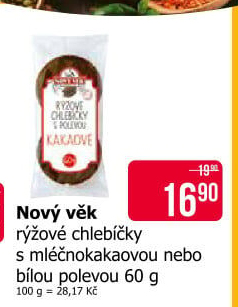 Rýžové chlebíčky polomáčené Nový věk