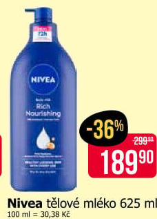 Tělová mléka Nivea