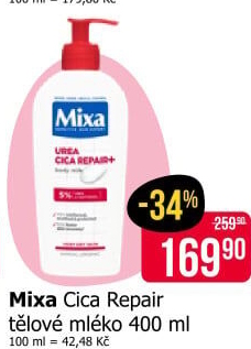 Tělové mléko Mixa