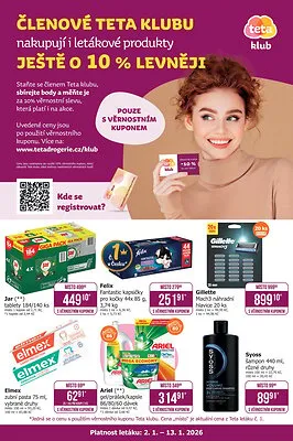 akční leták Teta drogerie 2.1.2026-13.1.2026