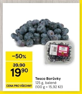 Borůvky Tesco