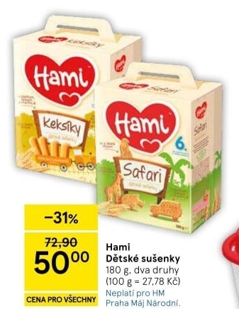 Dětské sušenky Hami