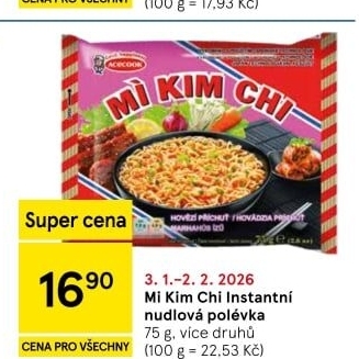 Instantní polévky Mi Kim Chi Vina Acecook
