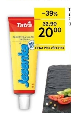 Mléka kondenzovaná slazená Tatra