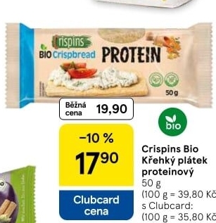 Plátky křehké bio protein Crispins Extrudo