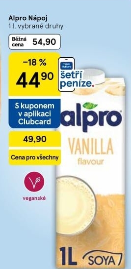 Rostlinné nápoje Alpro