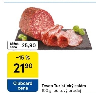 Salám turistický Tesco