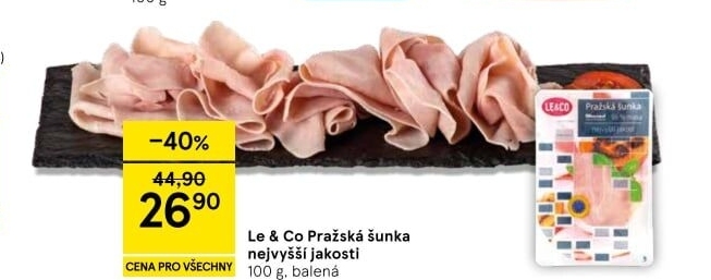Šunka pražská nejvyšší jakosti LE&amp
