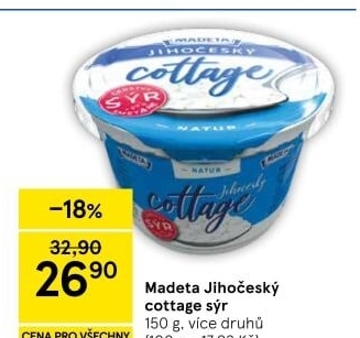 Sýr Cottage Jihočeský Madeta