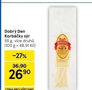 Sýr Korbáčky Dobrý den