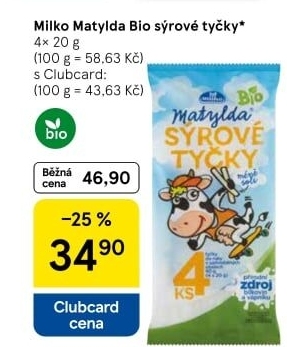 Sýrové tyčky bio Matylda Milko