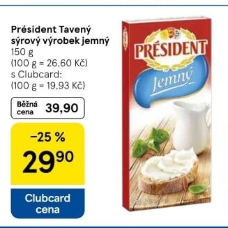 Tavené sýry Président
