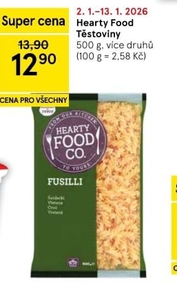 Těstoviny Hearty Food Co Tesco