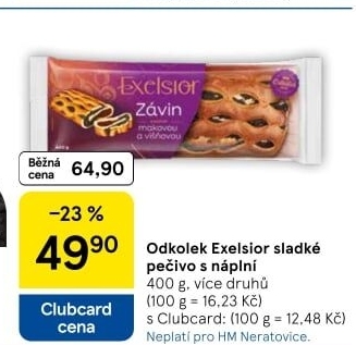Závin s náplní Exelsior Odkolek