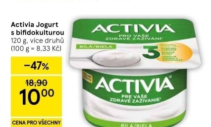 Bílý jogurt Activia Danone