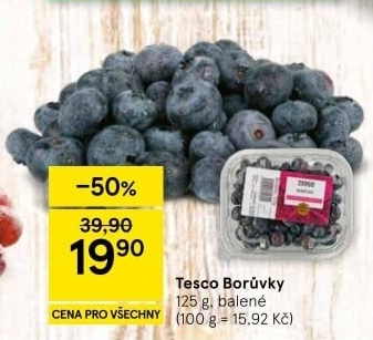 Borůvky Tesco