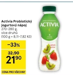 Jogurtový nápoj Activia Danone