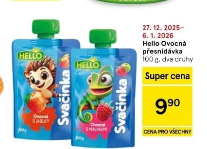 Ovocná kapsička Hello