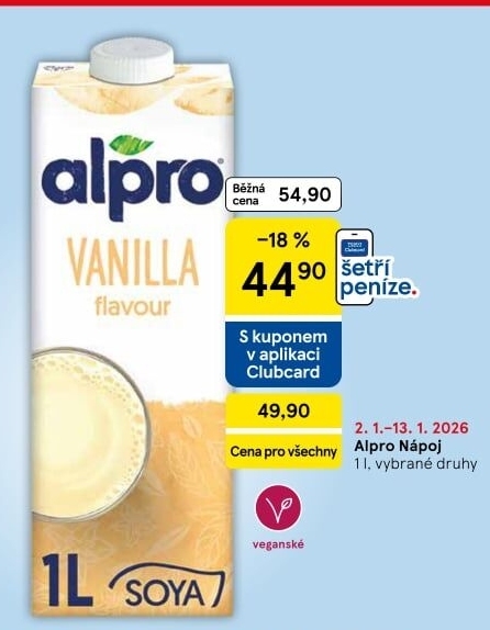 Rostlinné nápoje Alpro
