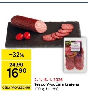 Salám Vysočina Tesco
