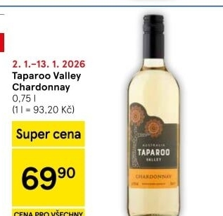 Víno Chardonnay Valley Taparoo