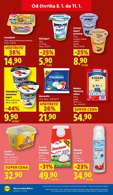 akční leták Lidl 8.1.2026-11.1.2026