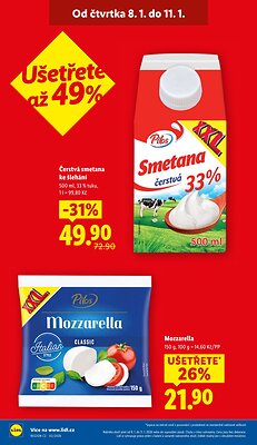 akční leták Lidl 8.1.2026-11.1.2026