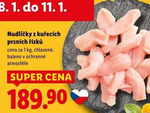 Kuřecí nudličky z prsního řízku