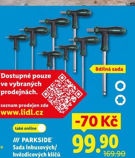 Sada imbusových klíčů Parkside