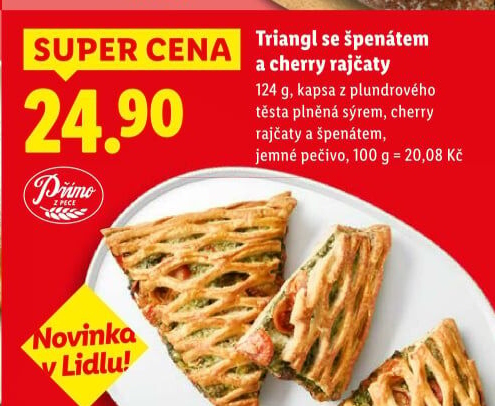 Triangl se slanou náplní