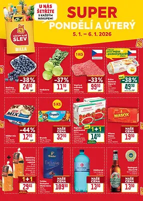 akční leták BILLA 2.1.2026-6.1.2026