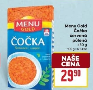 Čočka červená Menu Gold