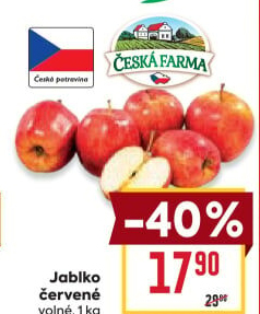 Jablka červená Česká Farma