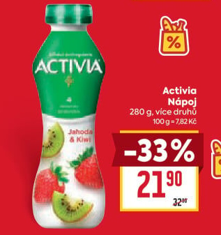 Jogurtový nápoj Activia Danone