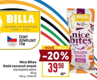 Kokos sušený grilovaný Golden snack Nice Bites