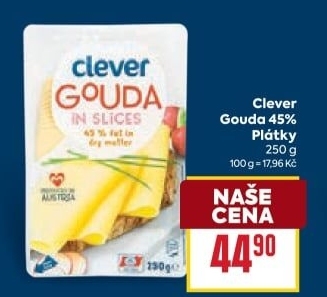 Sýr Gouda 45% Clever