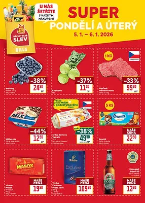 akční leták BILLA 2.1.2026-6.1.2026