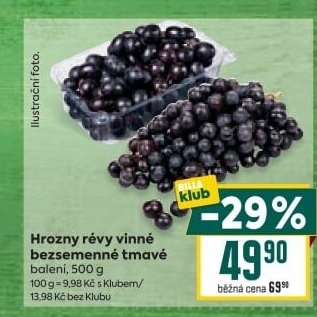 Hrozny tmavé bezsemenné