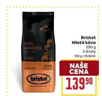 Mletá káva Bristot