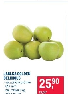 Jablka Golden Delicious