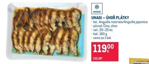 Úhoř Unagi mražený