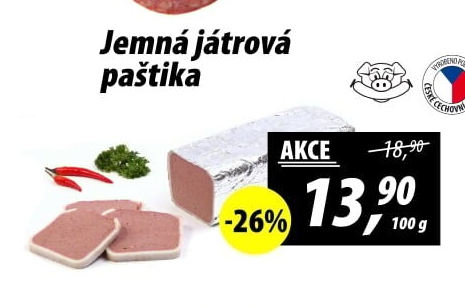 Paštika játrová jemná