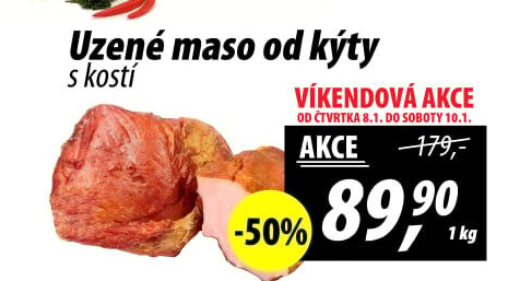 Uzené maso od kýty s kostí