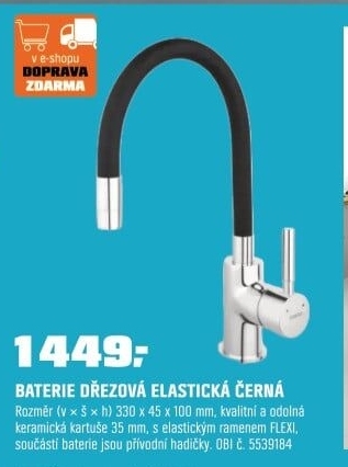 Bateriedřezováelastická černá