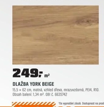 DlažbaSGR127York béžo.1,34 m2/kt