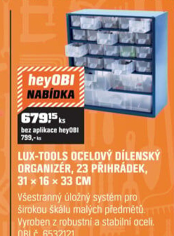 Organizér dílenskýocelový,23přihrádek