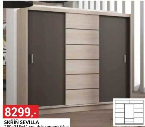 Šatní skříň Sewilla