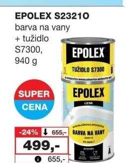 Barva na vany + tužidlo Epolex