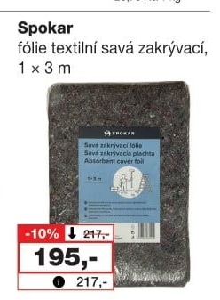 Folie zakrývací textilní Spokar